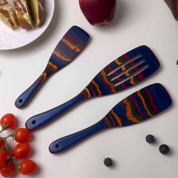 Pakkawood Wooden Kitchen Utensil Set 