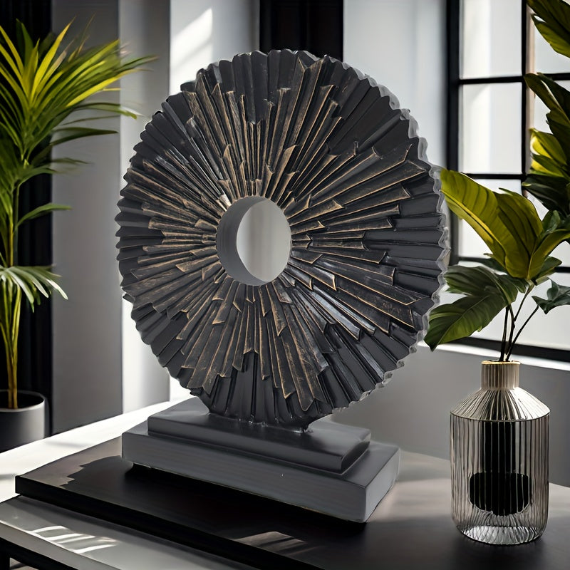 Escultura Solar de Resina Espacial para Decoración Interior