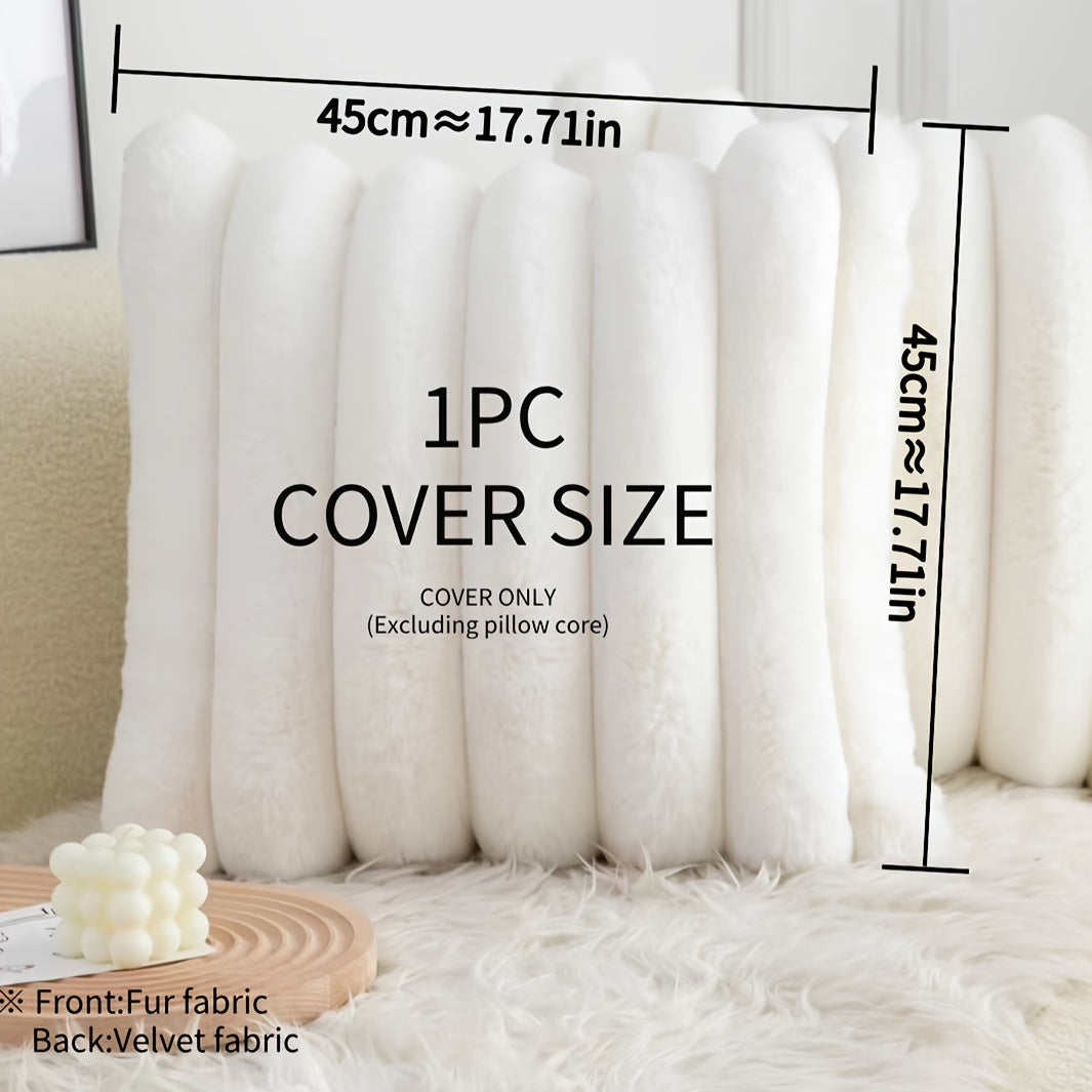 Funda de Cojín Boho Rayas - Suave y Gruesa para Invierno