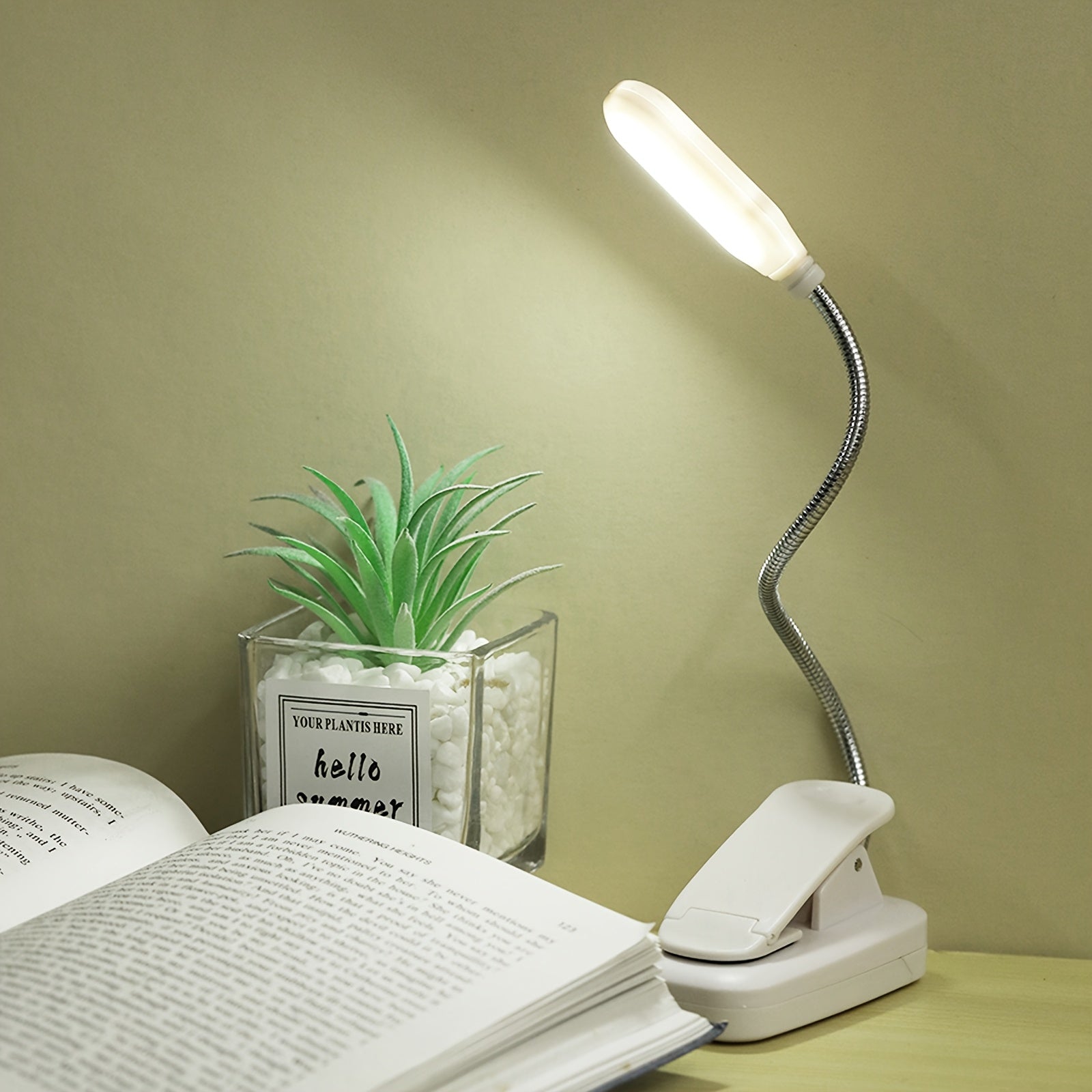 Lámpara de Escritorio LED con Brazo Ajustable y Clip