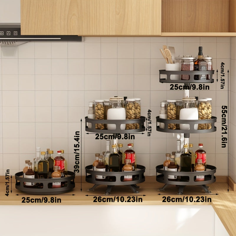 Organizador Giratorio de 3 Niveles para Cocina y Baño