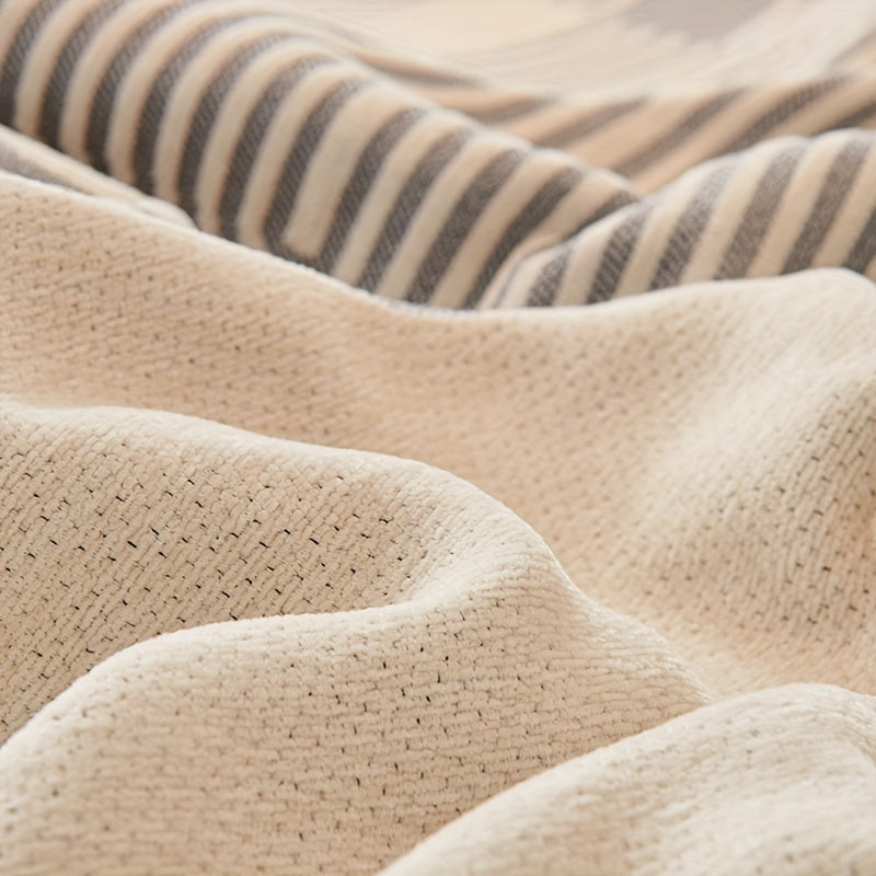 Manta Decorativa Bohemia de Chenilla para Sofá