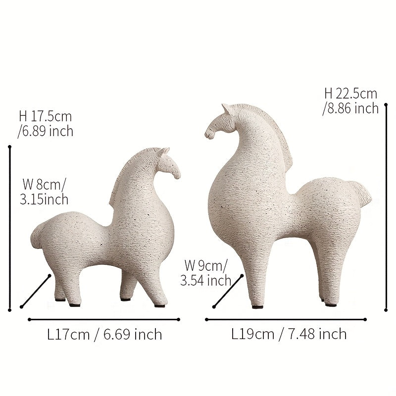 Escultura de Caballo en Resina, Arte Abstracto para Decoración Hogar