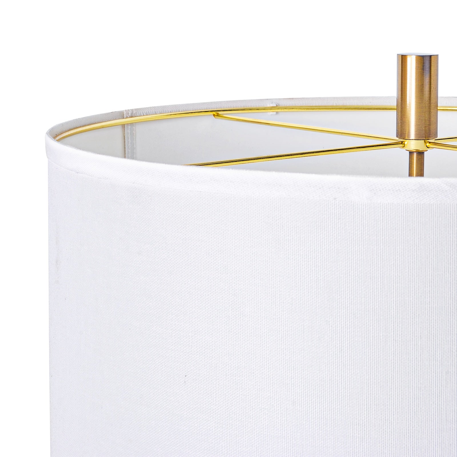 Lámpara de Pie Moderna de 64'' con Pantalla de Lino Beige y Base Dorada