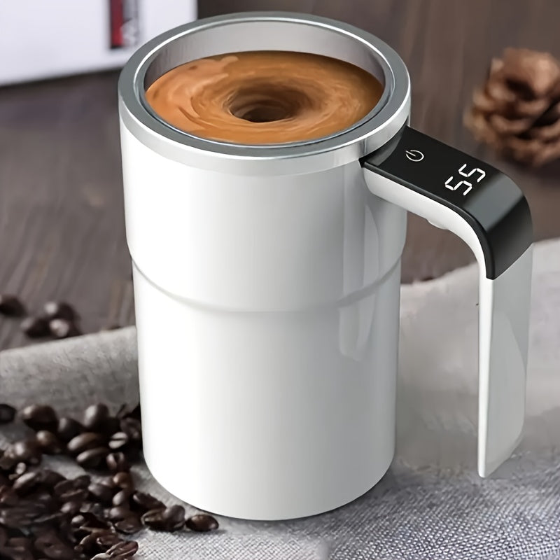Taza de Café Automezclable Recargable USB con Pantalla de Temperatura