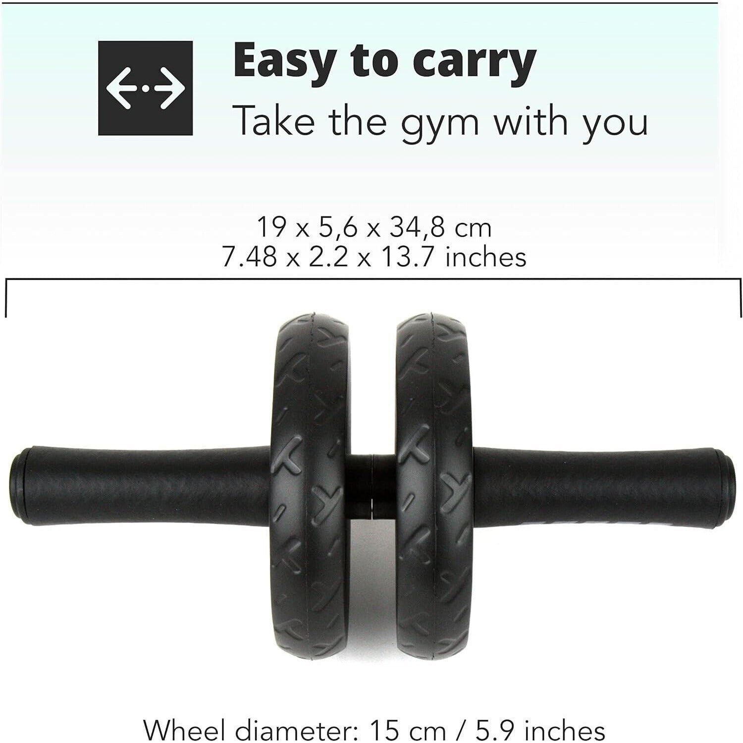 Rueda Abdominal con Esterilla y Mango de Espuma para Ejercicios en Casa