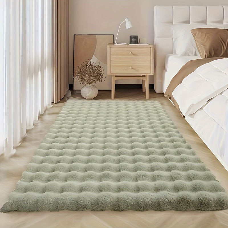 Alfombra Rectangular de Peluche Suave para Salón y Dormitorio