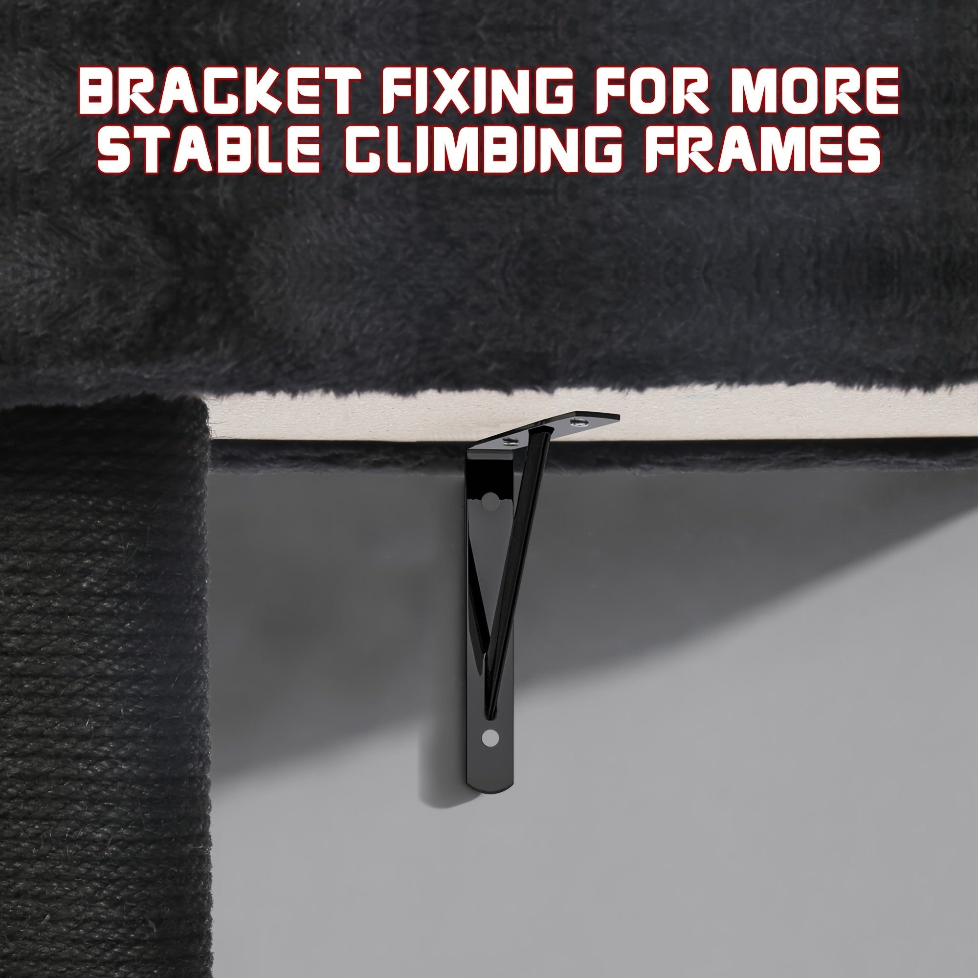 Árbol Rascador Gótico Grande para Gatos, 2 Niveles, Negro