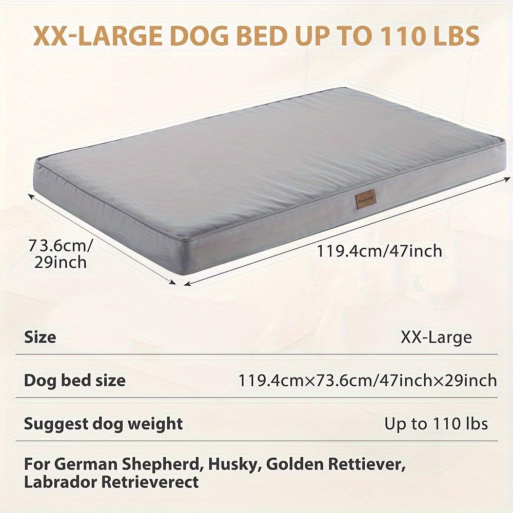 Cama Ortopédica Deluxe para Perros - Gran Tamaño, Impermeable y Lavable