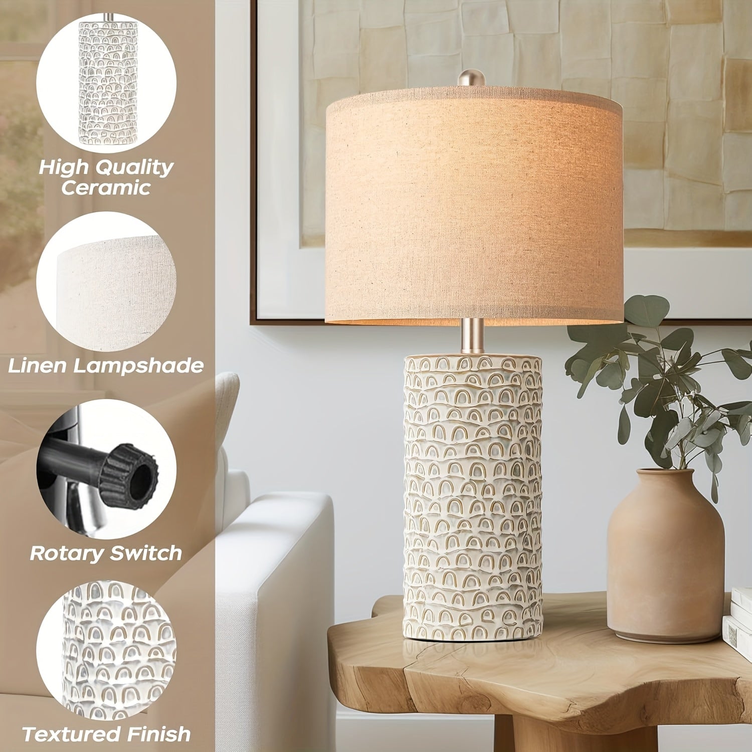 Set de 2 Lámparas de Mesa Modernas de Cerámica