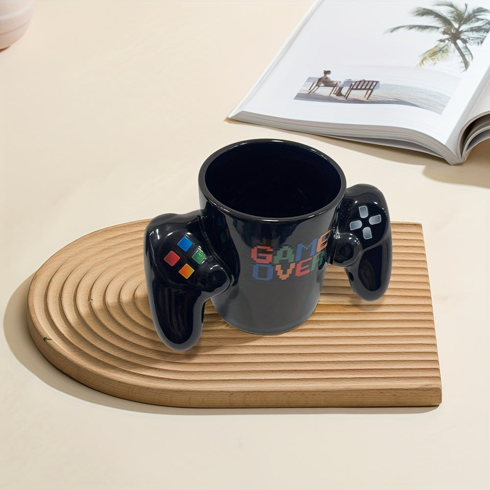 Taza de Cerámica con Asa de Mando - Gran Capacidad para Café