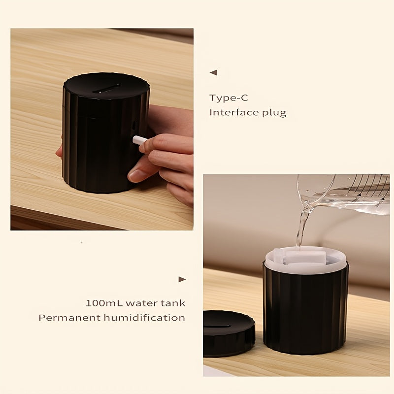 Difusor de Aromas y Humidificador USB para Hogar y Oficina - Negro/Blanco