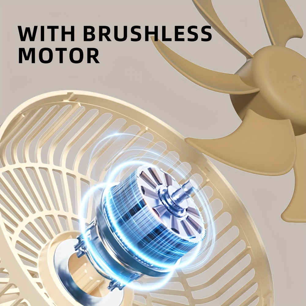 Ventilador Mini USB Recargable con Soporte - Ideal para Hogar y Oficina