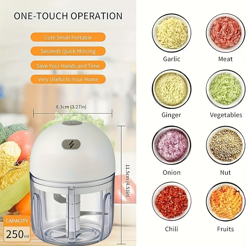 Mini Batidora Portátil Recargable USB, 1000 RPM, 250ml