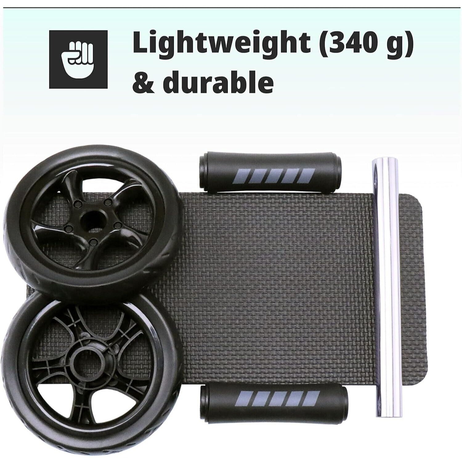 Rueda Abdominal con Esterilla y Mango de Espuma para Ejercicios en Casa