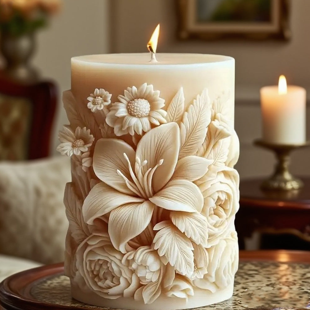 Molde Reutilizable para Velas Florales en Silicona de Alta Calidad