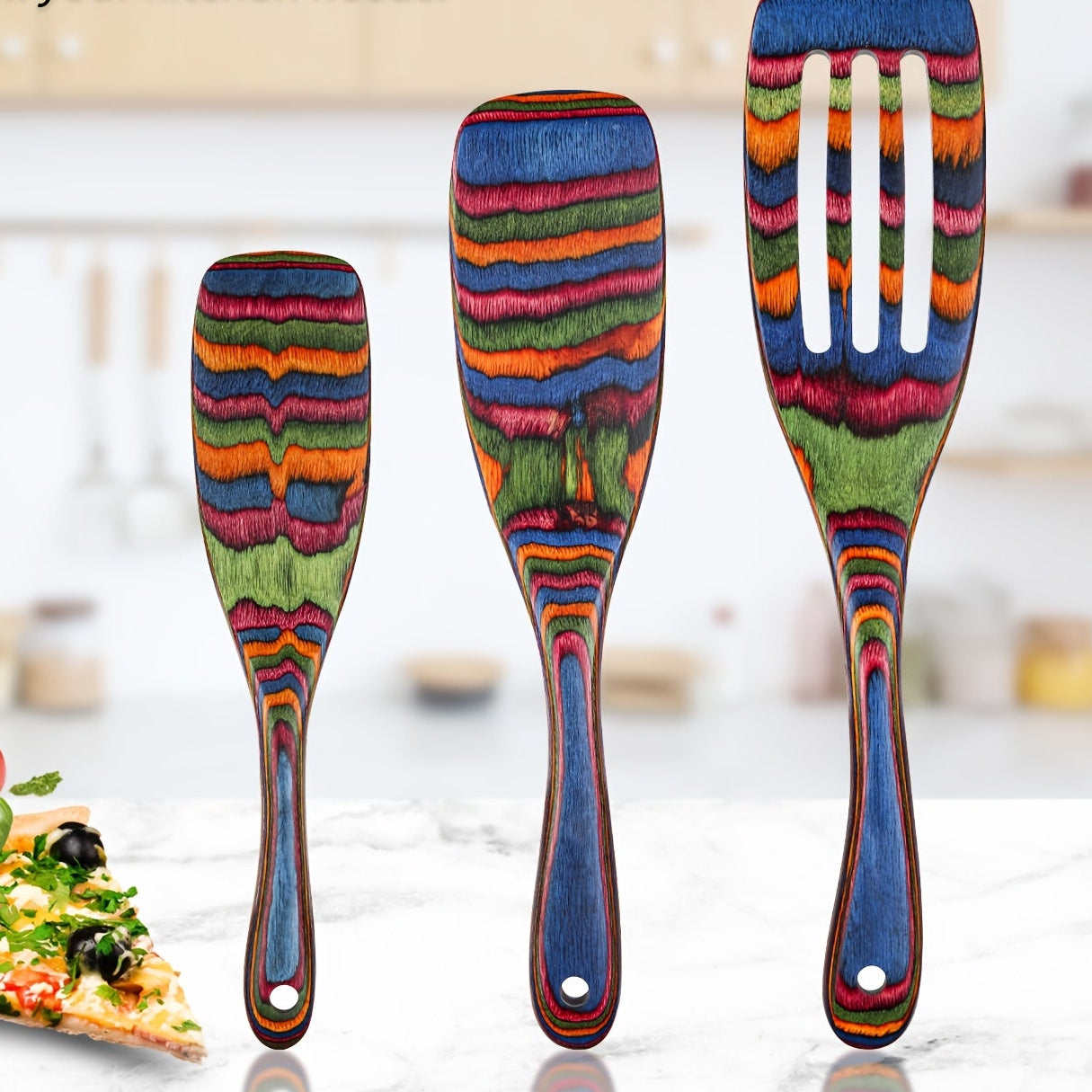 Pakkawood Wooden Kitchen Utensil Set 