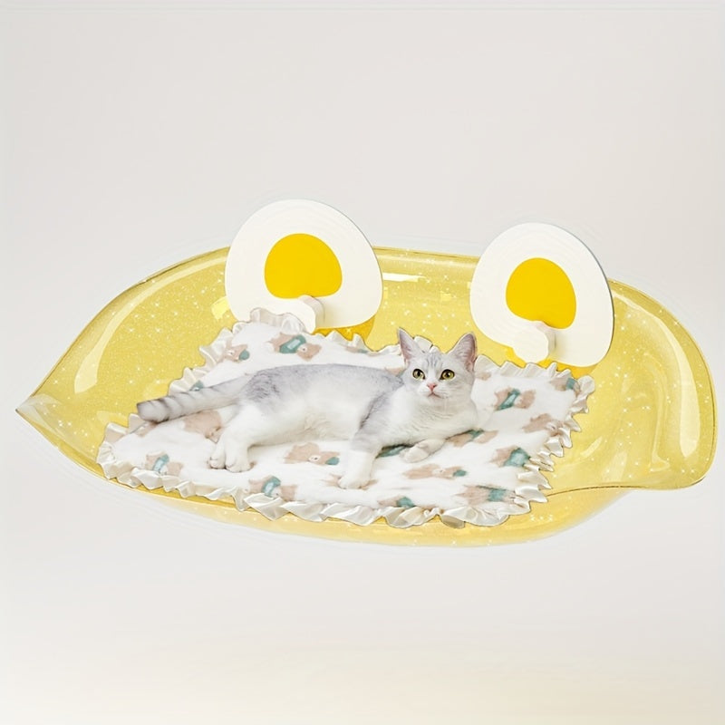 Cama Hamaca para Ventana de Gato, Plataforma Transparente