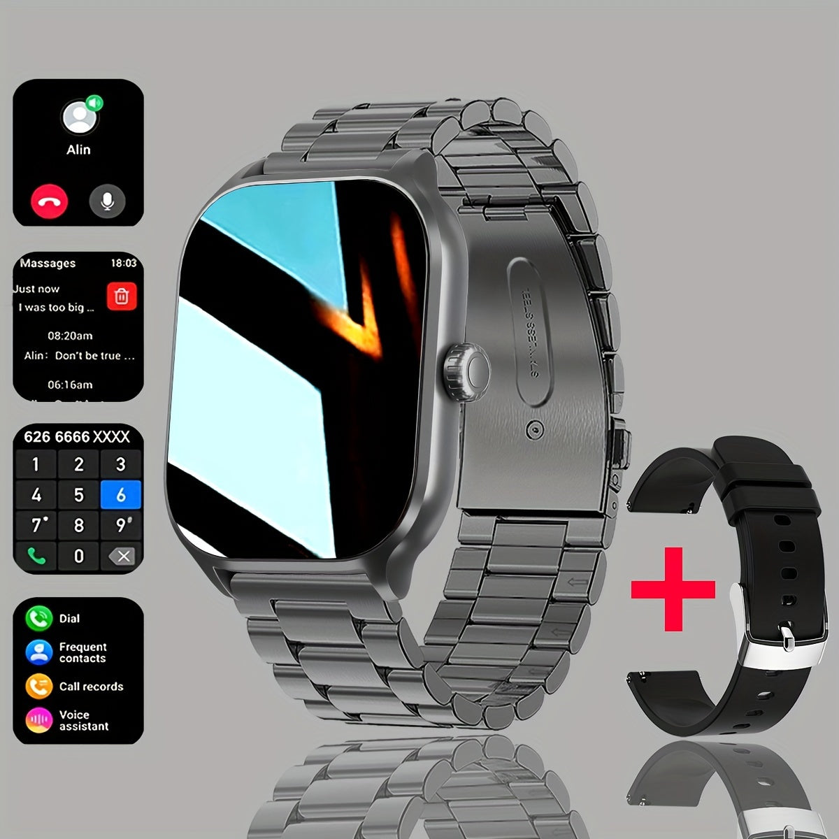 Smartwatch con Pantalla Táctil de 2.01'' y 100+ Modos Deportivos