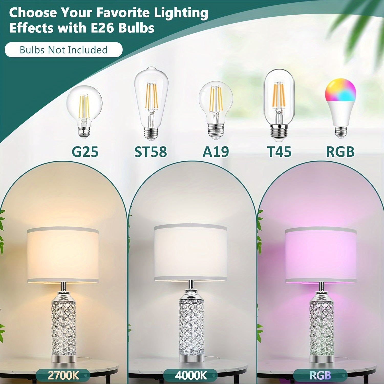 Set de 2 Pantallas de Mesa con Luz LED y Puertos USB