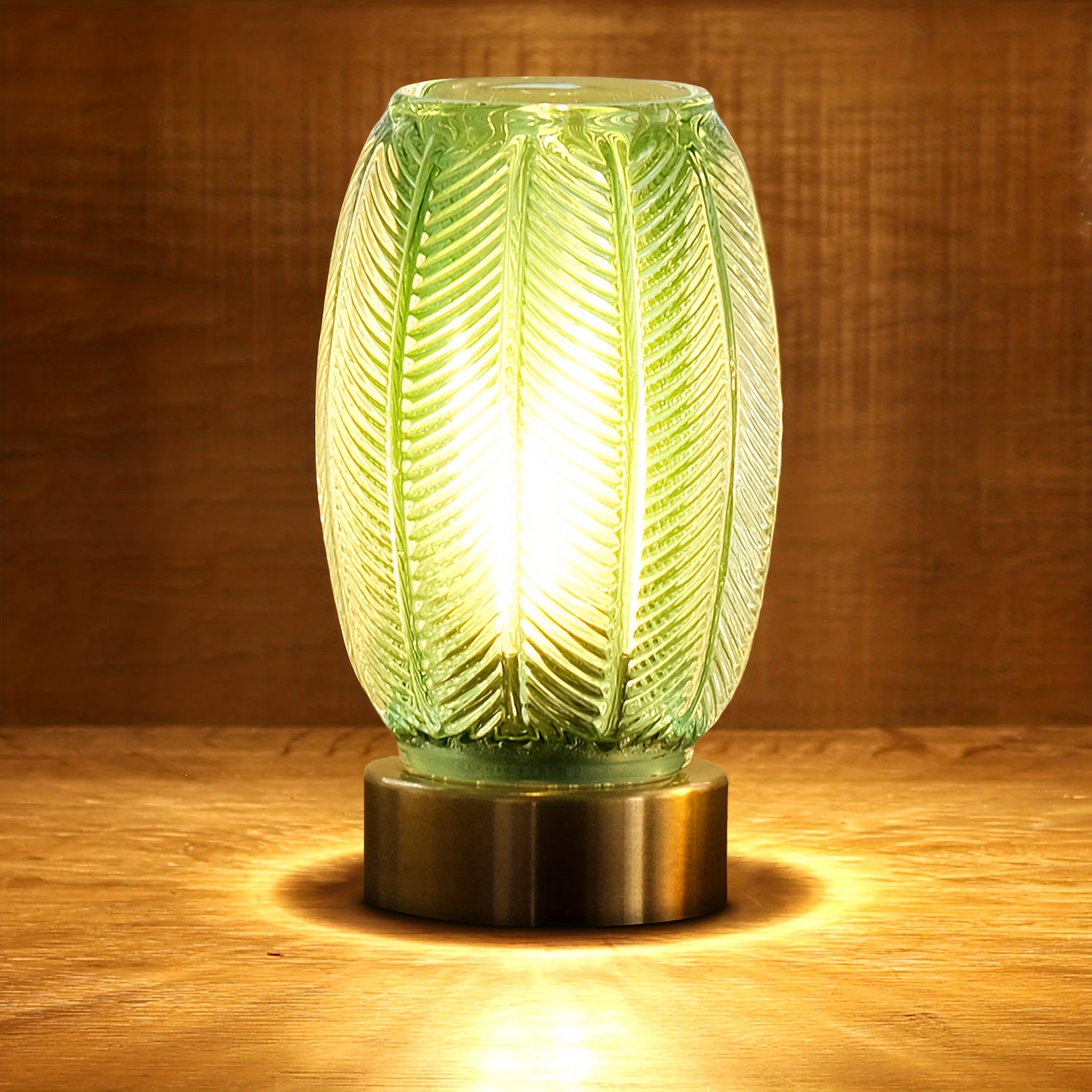 Lámpara de Mesa a Pilas con Temporizador, Luz Decorativa de Vidrio