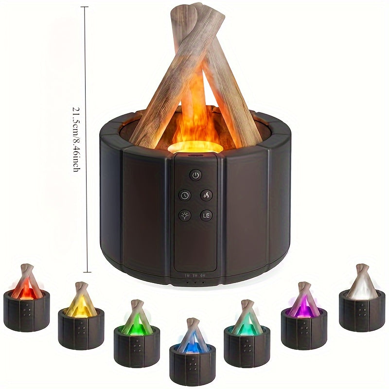 Difusor de Aromaterapia USB con Llama LED para Hogar y Oficina