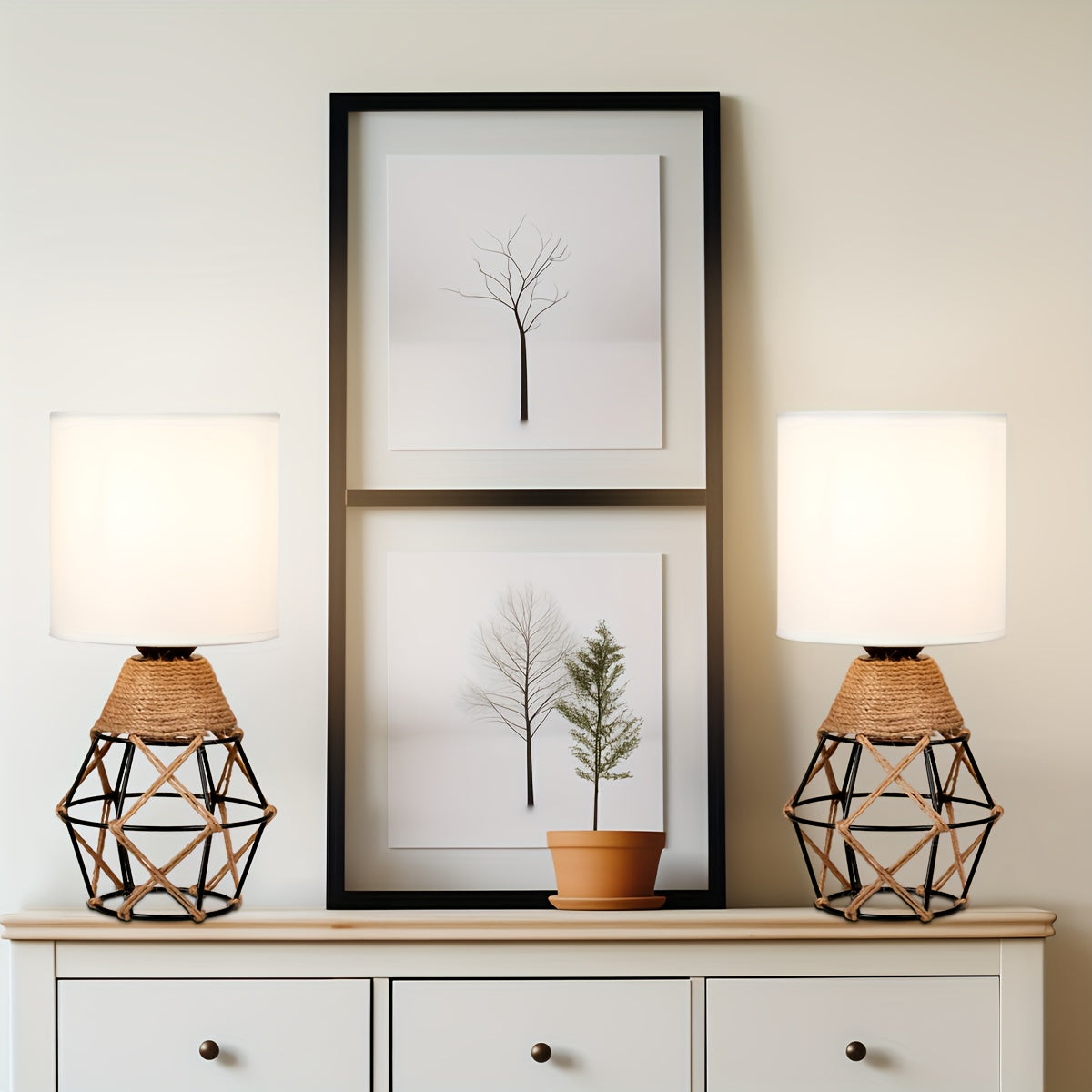 Set de 2 Pantallas de Mesa Modernas - Diseño Elegante