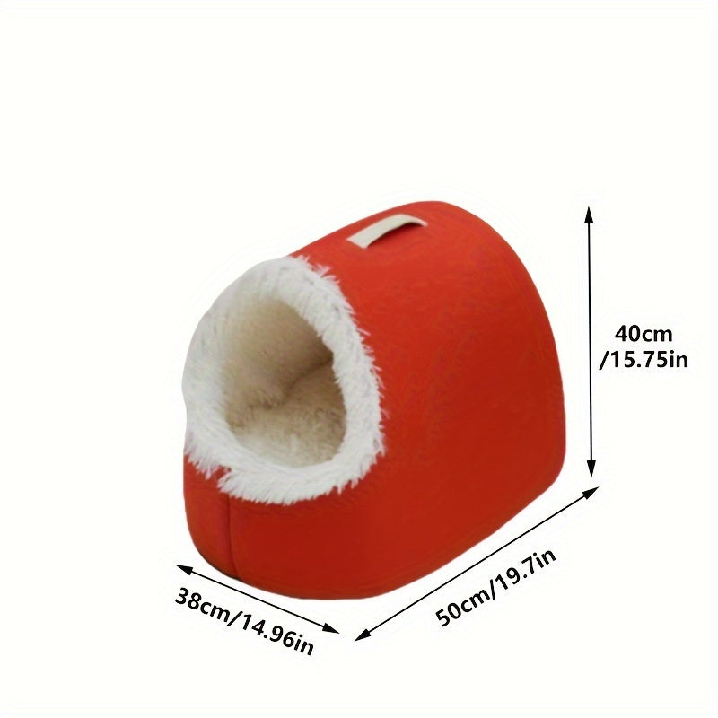 Casa y Condominio para Gatos Booteeley de Poliéster, Portátil y Moderna