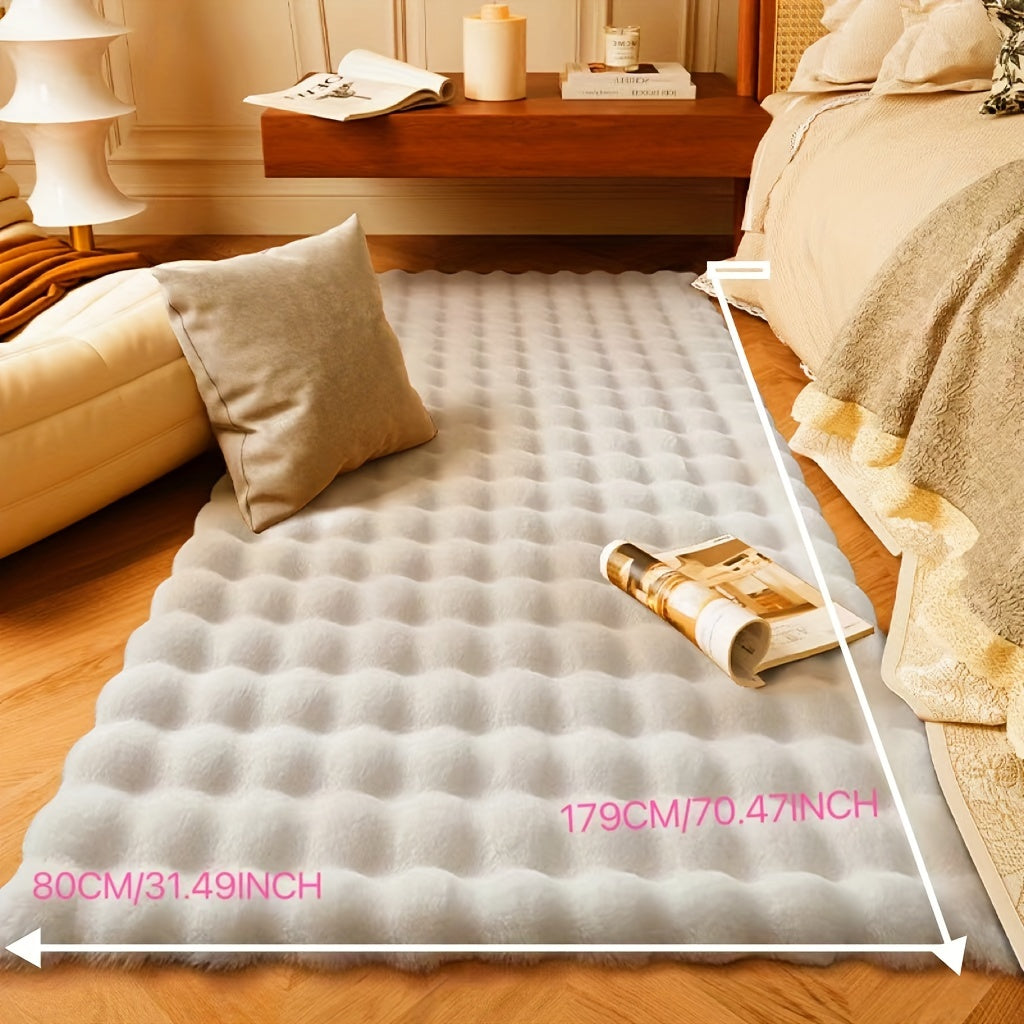 Alfombra Rectangular de Peluche Suave para Salón y Dormitorio