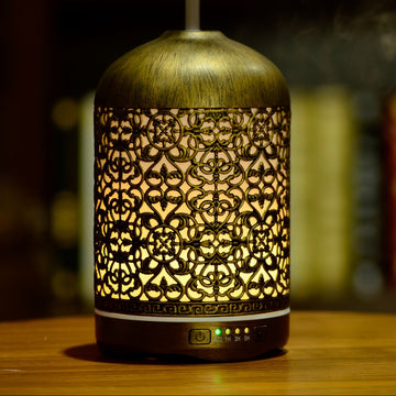 Difusor de Aromaterapia Ultrasónico de Metal para Hogar y Oficina