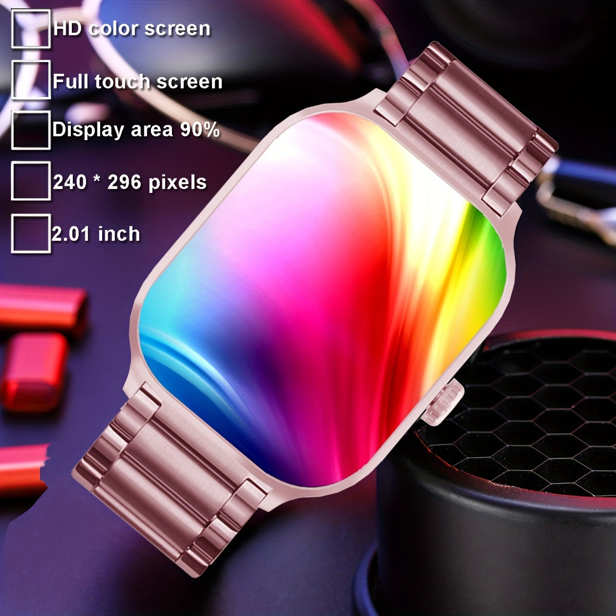 Smartwatch con Pantalla Táctil de 2.01'' y 100+ Modos Deportivos