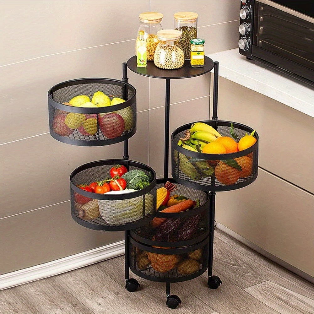 Carro de Almacenaje de Cocina Multifuncional con 5 Estantes