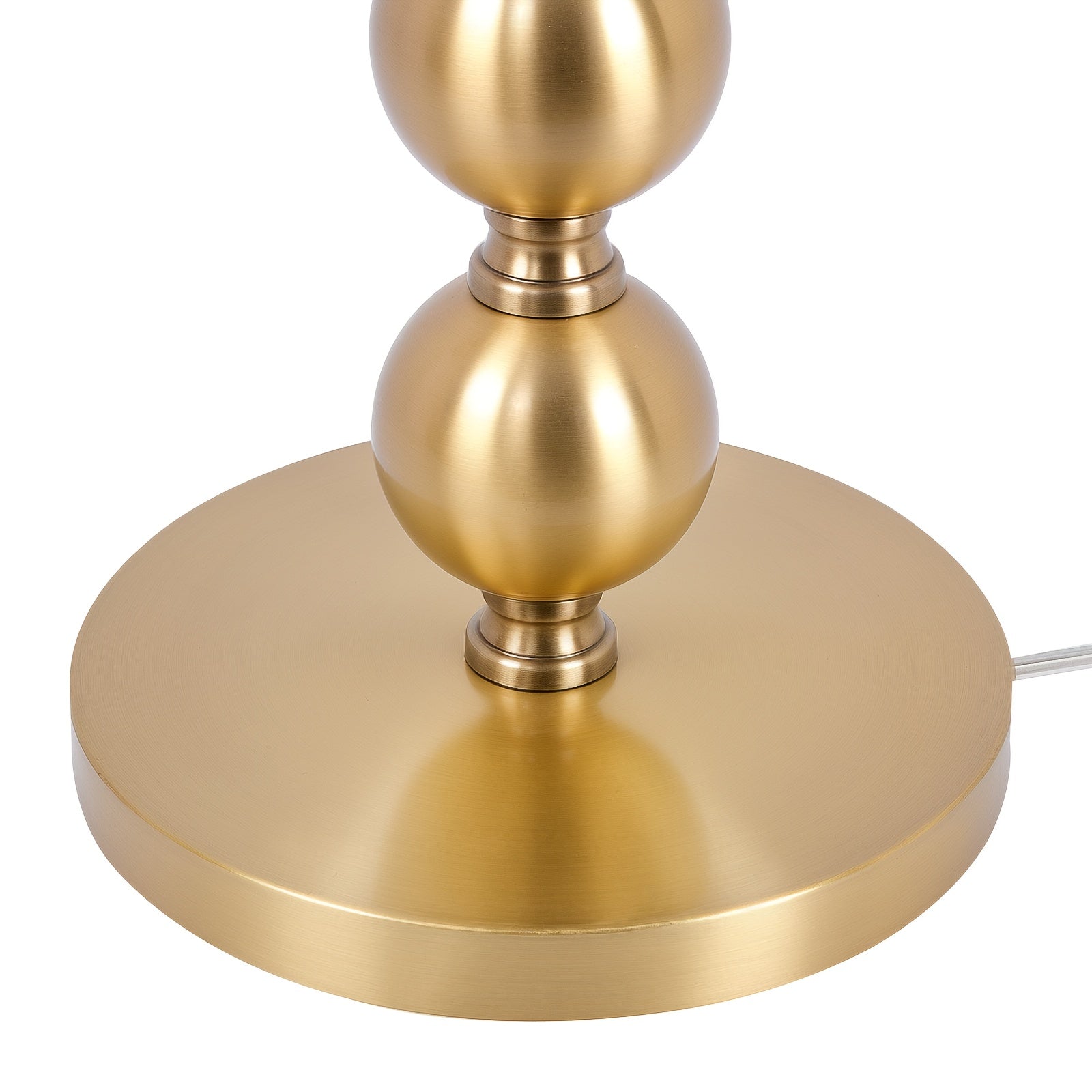 Lámpara de Pie Moderna de 64'' con Pantalla de Lino Beige y Base Dorada