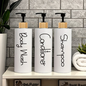 Set de 3 Dispensadores Minimalistas para Baño, Plástico