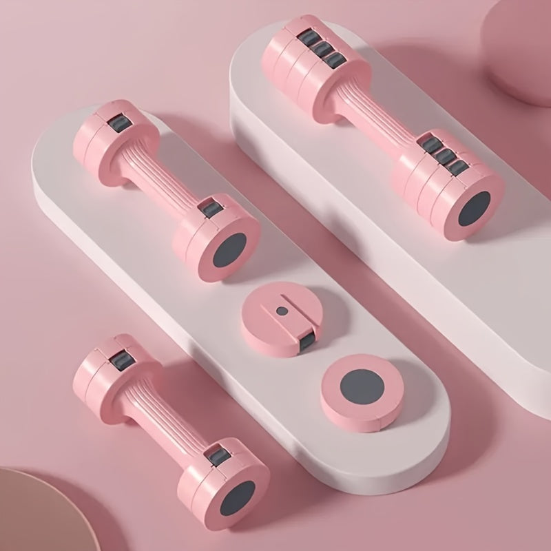 Set de Mancuernas Ajustables Rosa 5kg para Entrenamiento en Casa