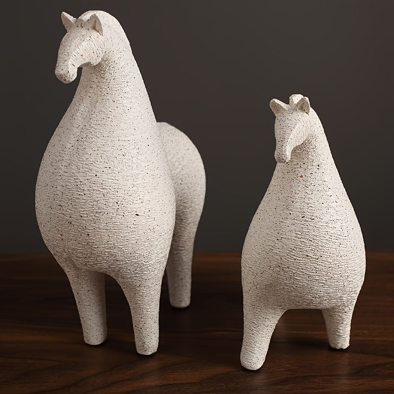 Escultura de Caballo en Resina, Arte Abstracto para Decoración Hogar