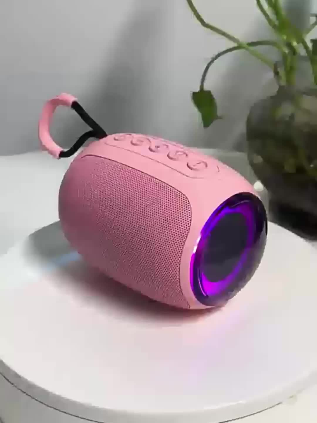 Altavoz portátil inalámbrico FOUBEAK con luz LED, 15W estéreo