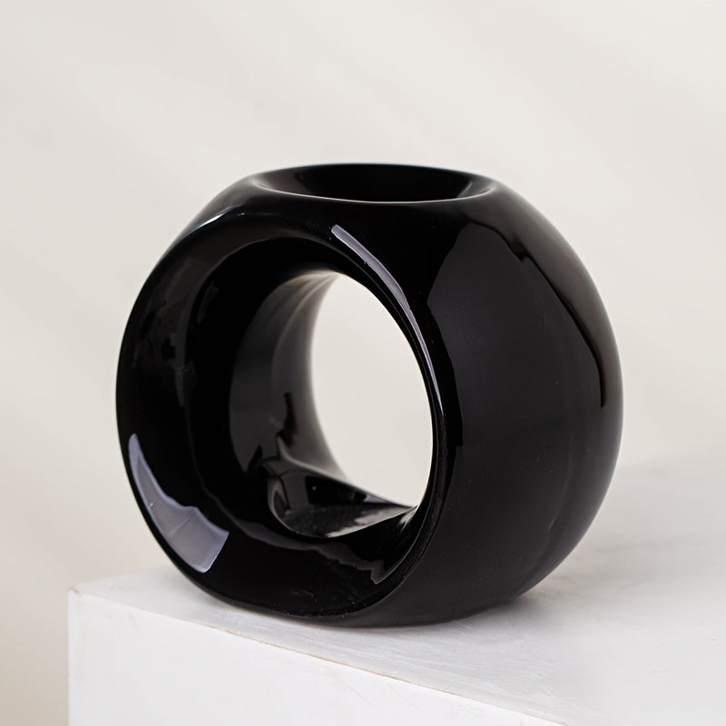 Quemador de Aceite Cerámico Ovalado para Aromaterapia