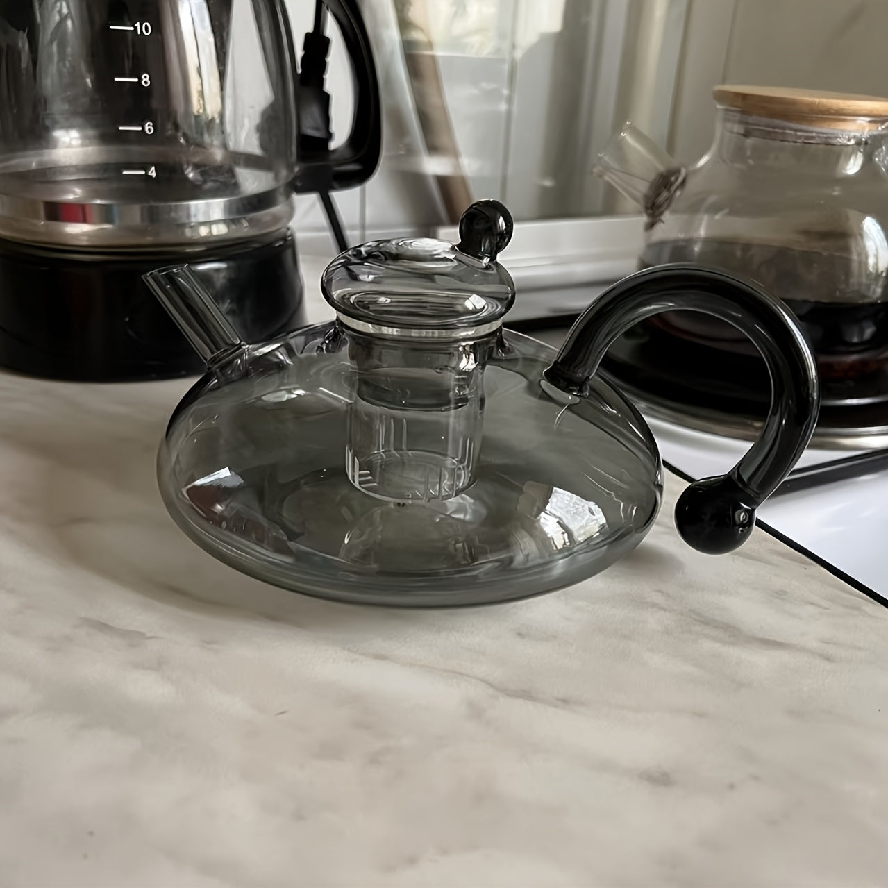 Tetera de Vidrio Resistente al Calor para Infusiones