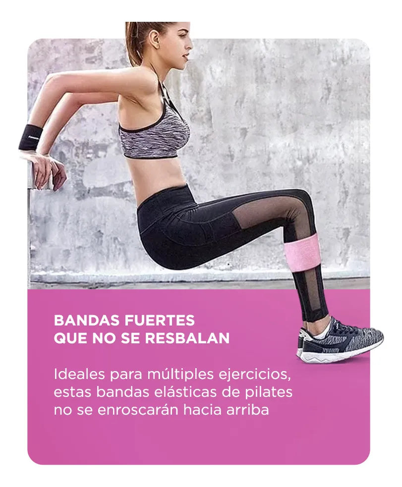 Elastic resistance bands with non-slip interior 