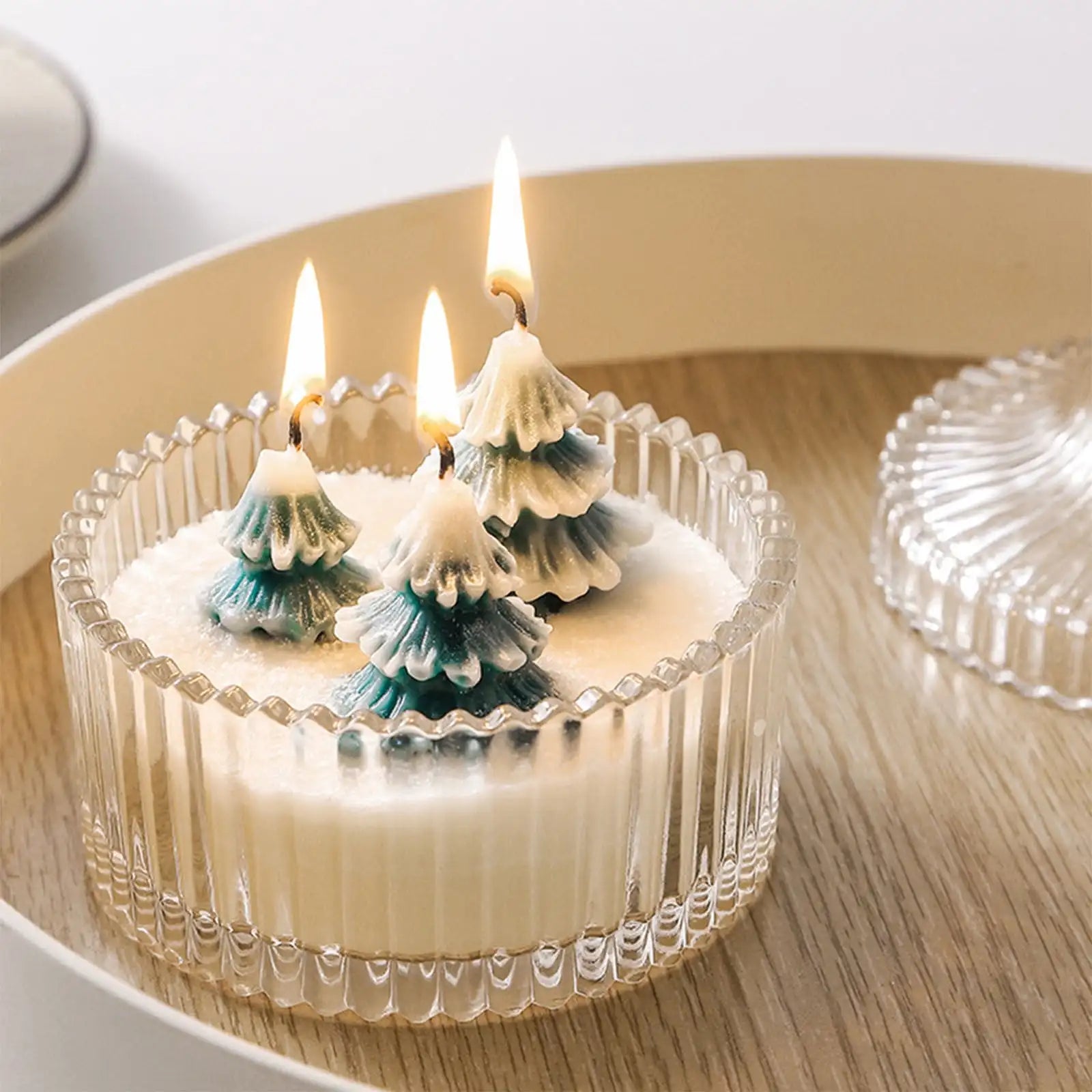 Vela aromática en forma de árbol de Navidad