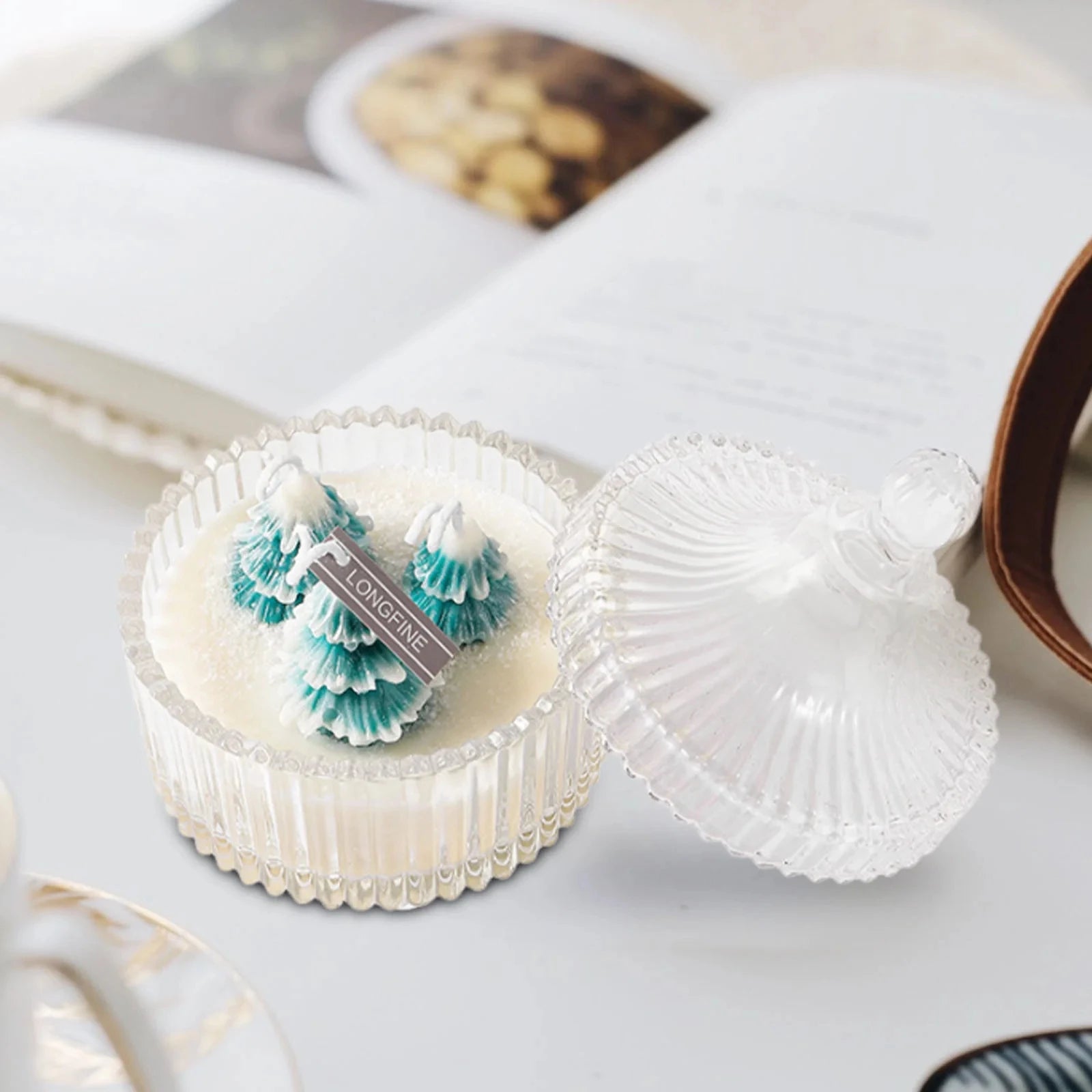 Vela aromática en forma de árbol de Navidad