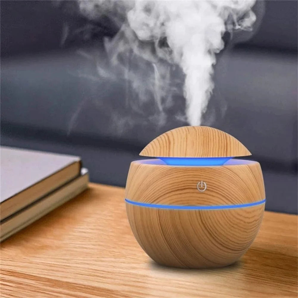 Humidificador ultrasónico USB 200 ml efecto madera