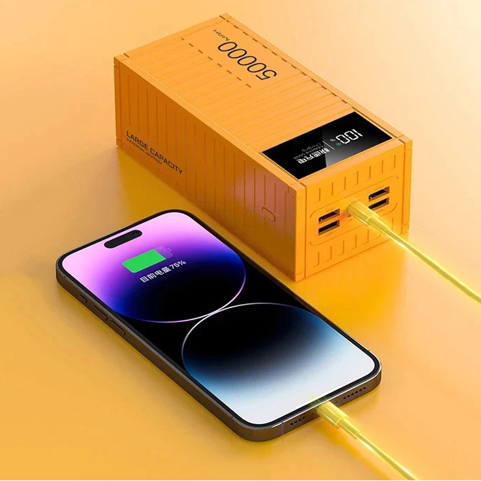 Banco de energía portátil 50000mAh, carga rápida 120W, 6 interfaces