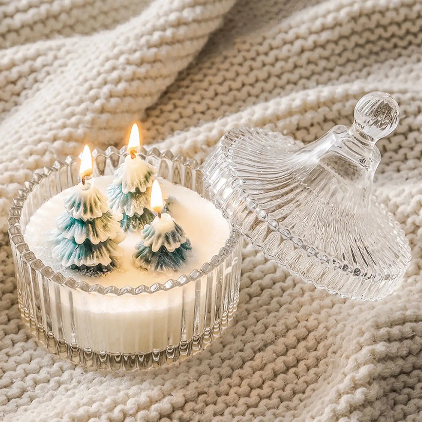 Vela aromática en forma de árbol de Navidad