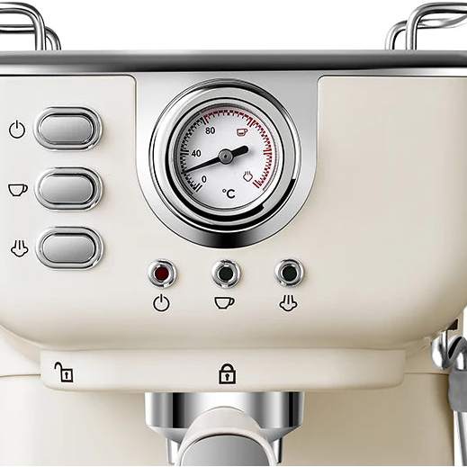 Cafetera espresso semiautomática 20 bar con espumador