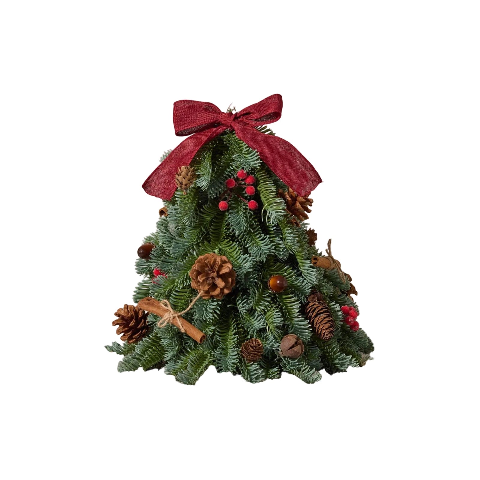 Desktop Christmas tree with decorations 