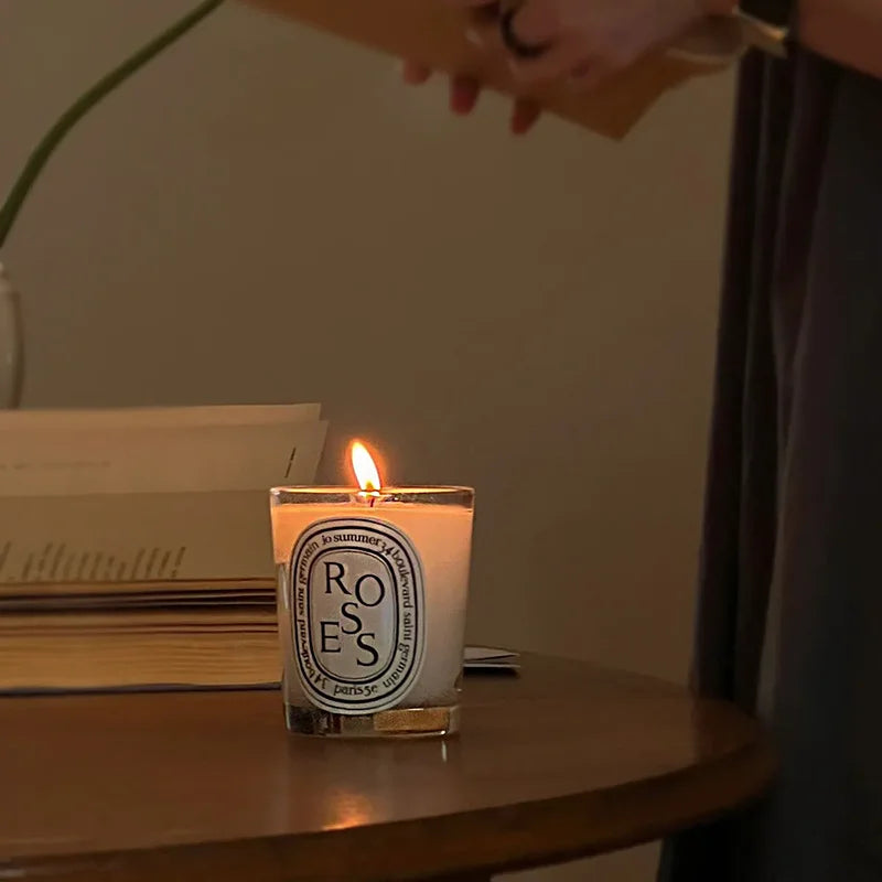 Vela aromática en vaso negro 180 g