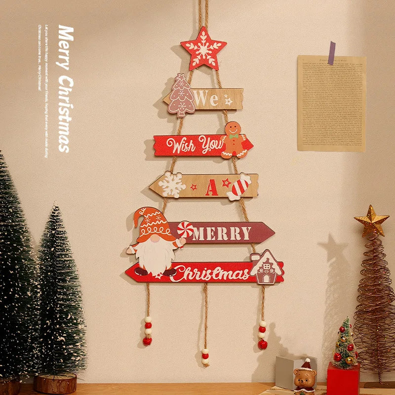 Árbol de Navidad de pared plegable con luces