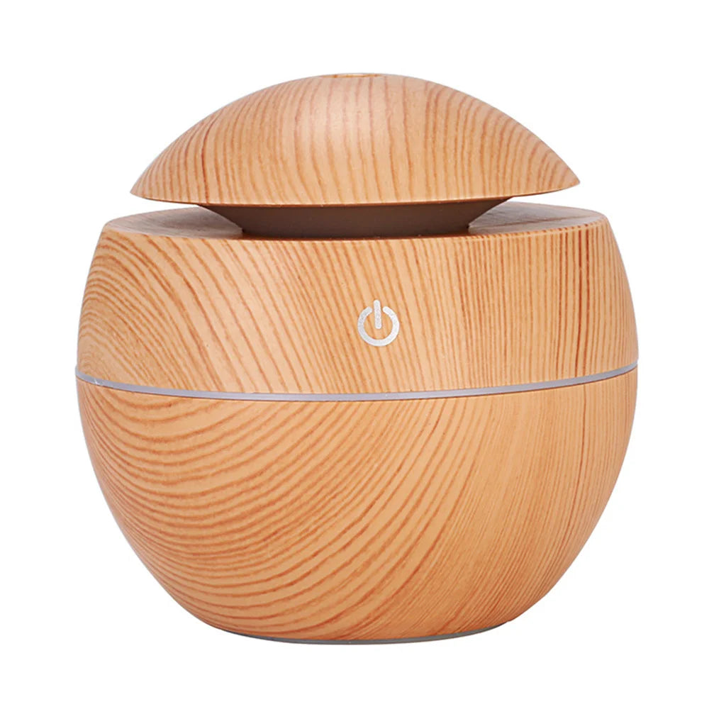 Humidificador ultrasónico USB 200 ml efecto madera